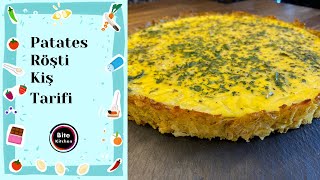 Patates Röşti Kiş  Potato Rosti Quiche  Potato Crusted Quiche [upl. by Akemet]