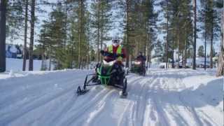 Snowmobiling in Levi Finnish Lapland  Discover Lapland in Finland with a snowmobile [upl. by Katti]