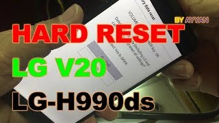 How To Reset LG V20  Factory Reset LGV20 Next Tutorial [upl. by Ansel]