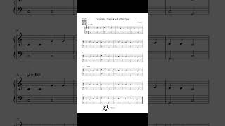 Twinkle twinkle little star piano SLOW sheet music tutorial cover [upl. by Winona772]