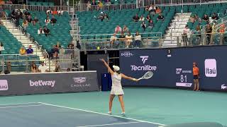 Iga Swiatek UHD 4k 60fps Miami Open 2022 Rd 1 Court Level [upl. by Blayne]