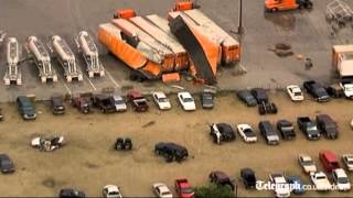 Giant tornado rips through Texas flinging trucks through the air [upl. by Adnowat]