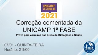 Correção comentada da PROVA DA UNICAMP 1ª FASE  2º DIA  07012021 [upl. by Ibok]