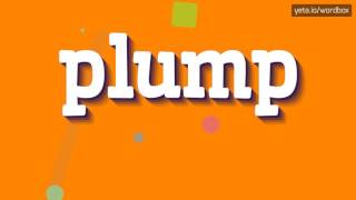 PLUMP  How to pronounce it [upl. by Ahtivak]