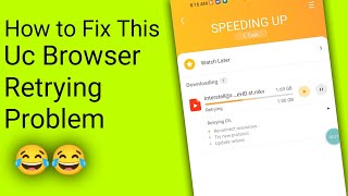 How to fix uc browser retrying Problem 😂😂 how to use Update Link feature in uc browser [upl. by Gorey]