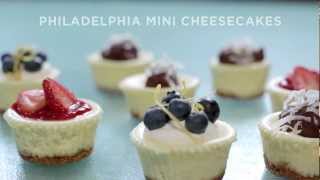 Mini Cheesecakes Recipe  PHILADELPHIA Cream Cheese [upl. by Irama]