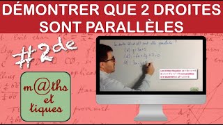 Démontrer que deux droites sont parallèles  Seconde [upl. by Della]