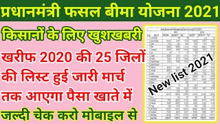 Fasal bima new list 2021 How to check fasal bima list 2020 [upl. by Anevad]