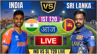 Live IND Vs SL Match Score  Live Cricket Match Today IND vs SL 1st T20 live 1st innings livescore [upl. by Nosirrah]