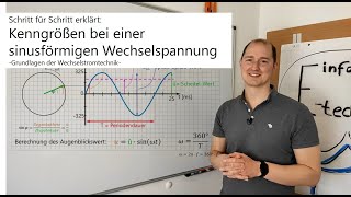 Kenngrößen bei einer sinusförmigen Wechselspannung [upl. by Rothberg383]