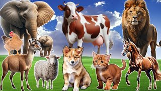 Amazing Animals Sounds  Cat Elephant Dog Cow Horse  Lion  Animal Sounds [upl. by Stambaugh]