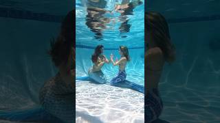 Mermaids playing handclap games underwater 👯‍♀️ mermaid h2o mermaidtail underwater handclap [upl. by Ainalem]