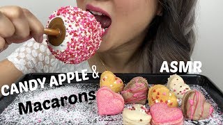 ASMR No Talking  Candy Apple amp Macarons  NE Lets Eat [upl. by Soirtimid164]