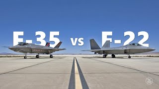 F 22 Raptor VS F 35 Lightning II  5th Generation Fighter Jet Comparison [upl. by Annauqal939]