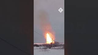 Huge explosion in Russia shuts down major gas export pipeline [upl. by Odie]