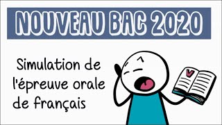 Simulation de lépreuve orale de français du baccalauréat EAF [upl. by Arraeic]