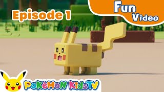 CubeShaped Pokémon on Cubie Island EP01 A Chance Encounter  Pokémon Kids TV​ [upl. by Tammie941]