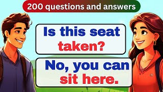 Improve English Speaking Skills🔥 200 Common Questions and Answers in English 🔥 English conversation [upl. by Aerdnaed]