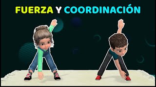 22 MIN ACTIVIDAD FÍSICA PARA NIÑOS ENTRENAMIENTO DE FUERZA Y COORDINACIÓN [upl. by Nicram354]