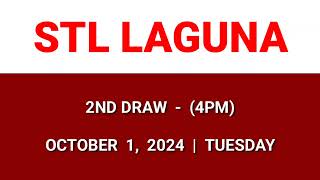 STL Laguna result today 4pm draw afternoon result 2nd draw Philippines October 1 2024 Tuesday [upl. by Winsor317]