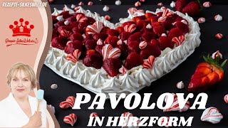 Verschenke Dein Herz mit einer Pavlova in Herzform ganz einfach Silkeswelt pavlova meringue [upl. by Cappella463]