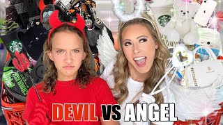 DEVIL 👹⛓🖤 VS ANGEL 😇✨🤍 TARGET SHOPPING CHALLENGE [upl. by Neelahtak]