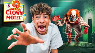 Escaping a Haunted CLOWN Motel 🤡 [upl. by Einafpets]