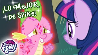 My Little Pony en español 🦄La magia de la amistad ¡Lo MEJOR de Spike  FiM 15 Horas [upl. by Hannover289]