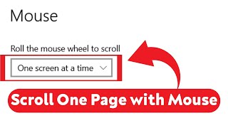 How to Scroll One Page with Mouse  Windows 10 [upl. by Zsazsa]