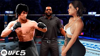 UFC 5  Bruce Lee vs Ellie Improved EA Sports UFC 5 [upl. by Lesh]