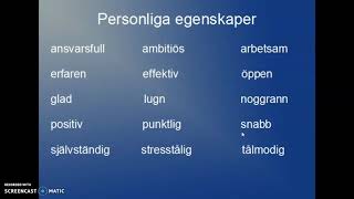 Personliga egenskaper [upl. by Anoit528]