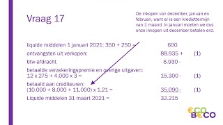 Examenopgave Bedrijfseconomie over ontvangsten uitgaven vooruitbetaalde bedragen en btw havo [upl. by Laktasic]