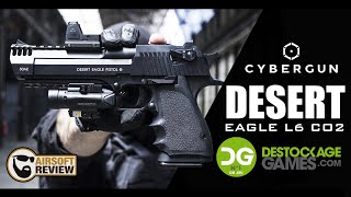 FR DESERT EAGLE L6 CO2  CYBERGUN  KWC  DESTOCKAGE GAMES  AIRSOFT REVIEW [upl. by Levana]