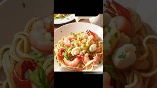 Scampi Pasta shorts animeart foodart scampi pasta [upl. by Luhey]