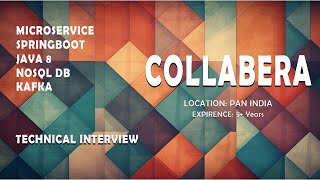 SELECTED  Collabera  Java microservice spring boot real time interview  Real time interview [upl. by Dolley347]