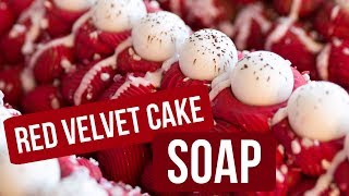 Red Velvet Cake Soap  Royalty Soaps [upl. by Brainard]