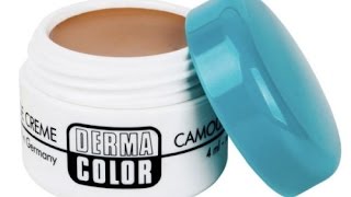 Kryolan Derma Color Camouflage Cream and Fixing Powder Review video [upl. by Niletak592]