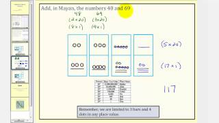 The Mayan Number System Addition of Mayan Numbers [upl. by Yeruoc]