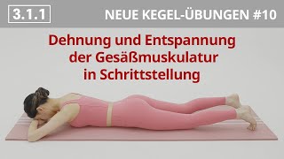 311 Dehnung und Entspannung der Gesäßmuskulatur in Schrittstellung [upl. by Yblek]