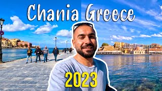 Chania Crete walking tour 4k Greece 2023 [upl. by Corb]