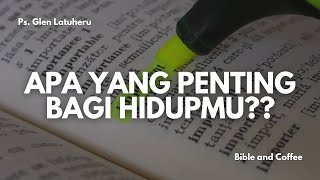 Renungan Jumat 20 Sept 24 quotAPA YANG PENTING BAGI HIDUPMU quot [upl. by Ahsea]