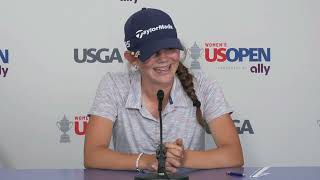 15 years old Asterisk Talley Friday Flash Interview 2024 79th Womens US Open © USGA [upl. by Ahsocin]