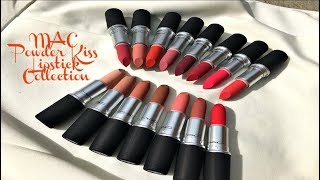 NEW MAC Powder Kiss Lipstick ReviewLip Swatches [upl. by Clercq]