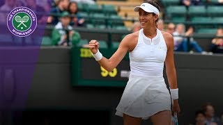 Garbiñe Muguruza first into Wimbledon 2017 semifinals [upl. by Aynwat]