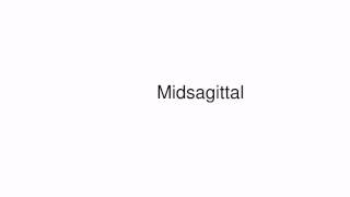 How to pronounce Midsagittal [upl. by Fadden]