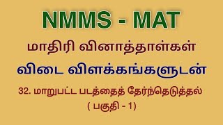 NMMS MAT Model question paper Answers with Explanation [upl. by Brindell972]