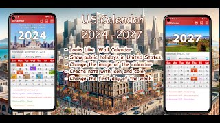 US Calendar 2024  2027 [upl. by Eecram]