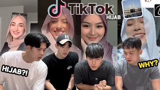 Korean guys react to Hijab TikTok surprise [upl. by Trini]