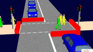 PTV Vissim amp Viswalk Simulation of a Signalised Pedestrian Crossing [upl. by Margeaux]