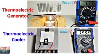 WHAT IS THE DIFFERENCE BETWEEN THERMOELECTRIC COOLER AND GENERATOR  TEG VS TEC PELTIER EXPERIMENT [upl. by Omrelliug720]